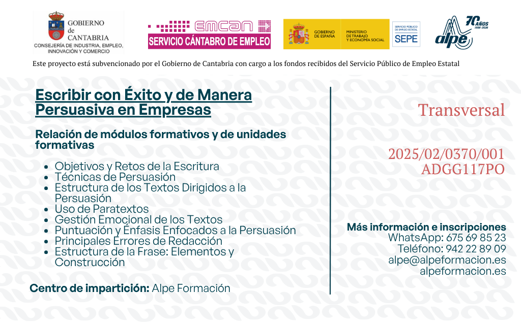 ESCRIBIR CON ÉXITO Y DE MANERA PERSUASIVA EN EMPRESAS