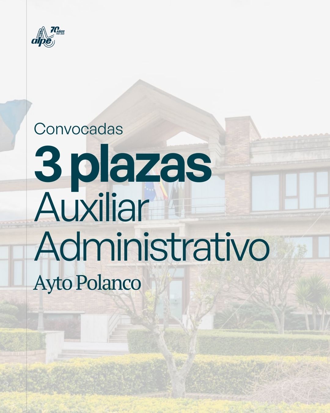 El Ayuntamiento de Polanco convoca 3 plazas de Auxiliar Administrativo por oposición libre