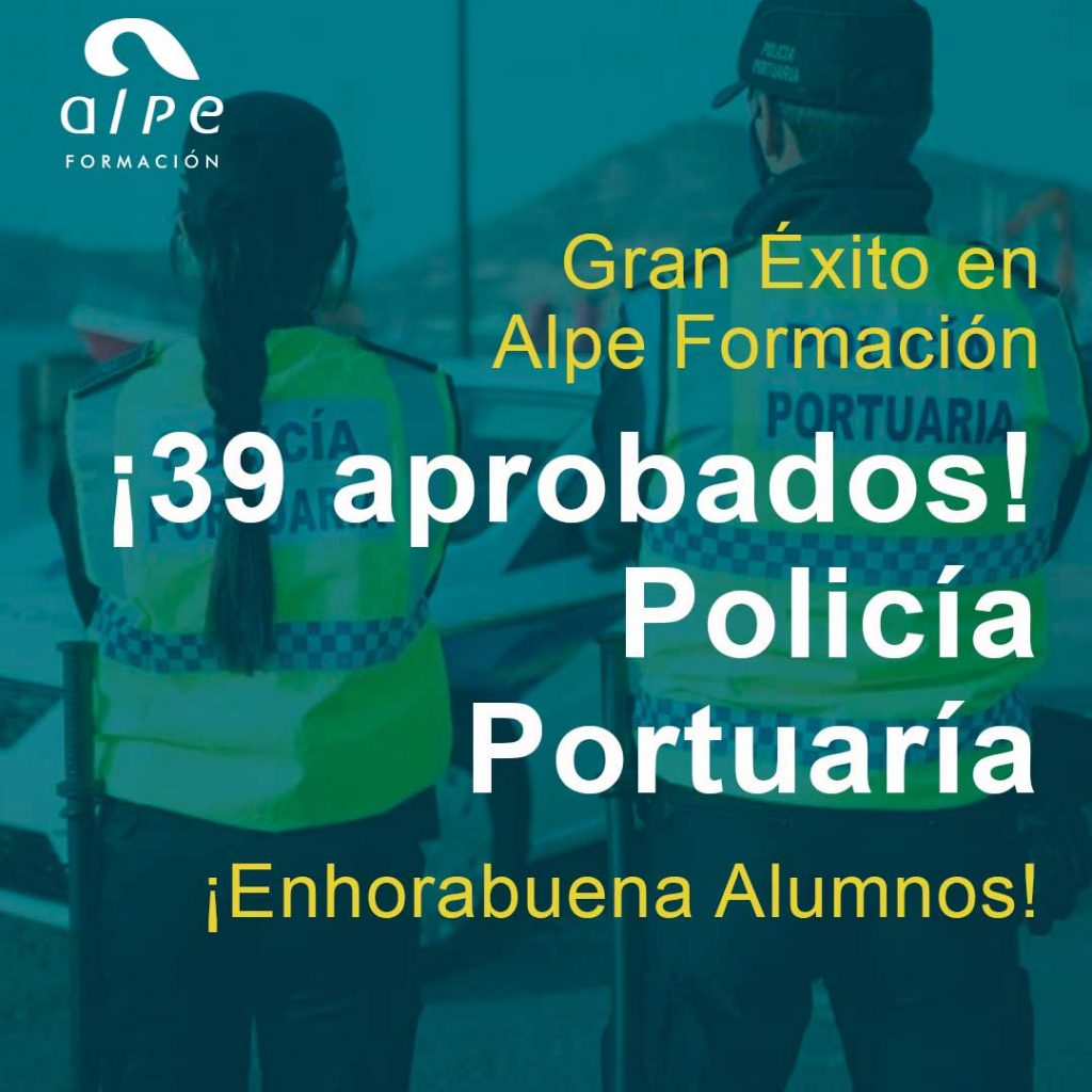 39 de sus alumnos han sido aprobados en las últimas oposiciones de Policía Portuaria, de un total de 89 candidatos exitosos.