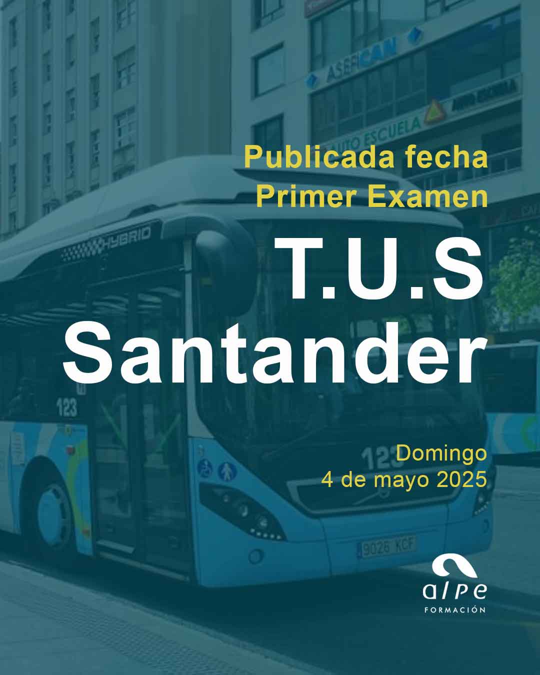 Publicada Fecha del Primer Examen para Conductor-Perceptor en el TUS de Santander