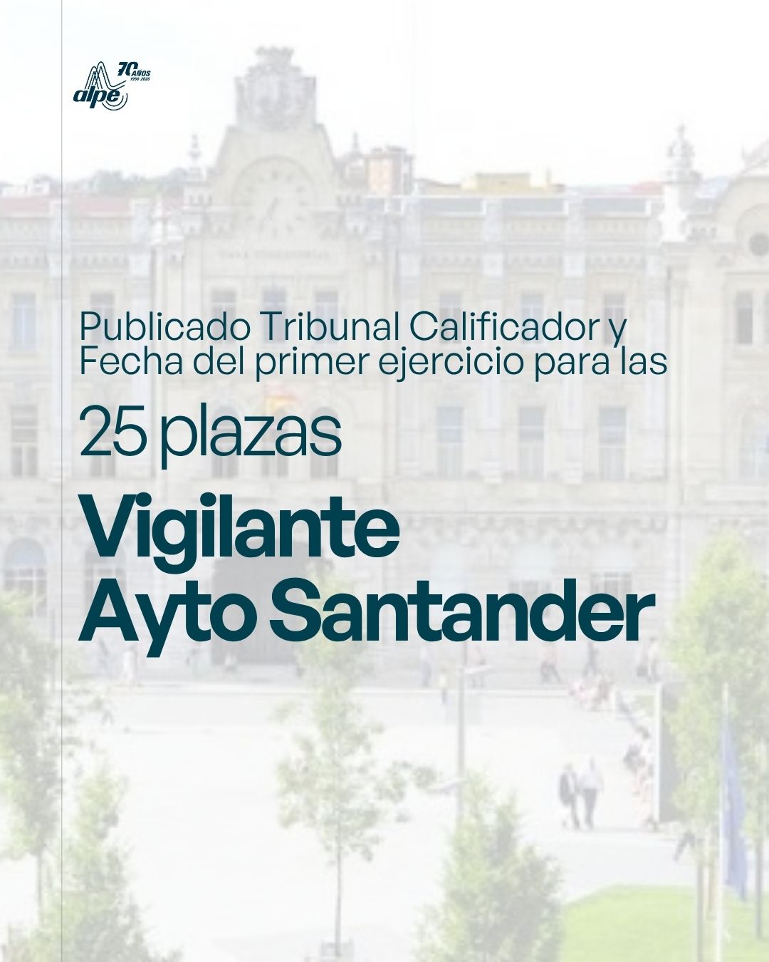 Vigilante Ayto Santander 2026: fecha del examen y tribunal calificador
